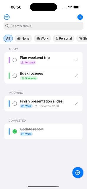 todist main interface